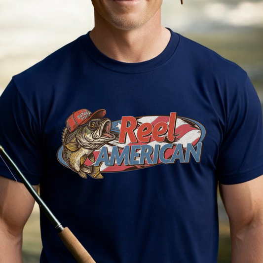 Reel American clear film screen print