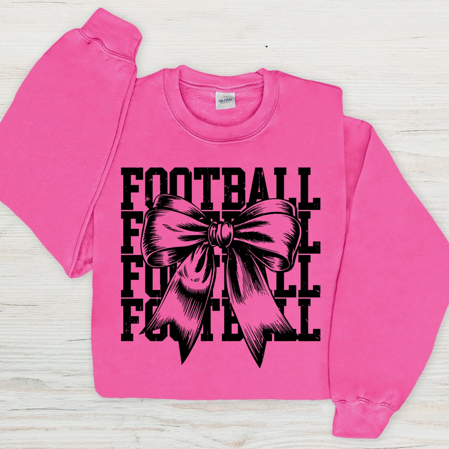 Football bow screen print transfer