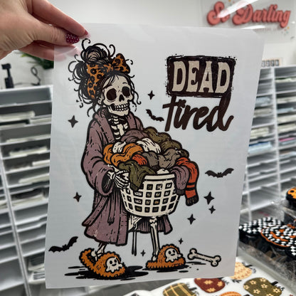 dead tired clear film screen print