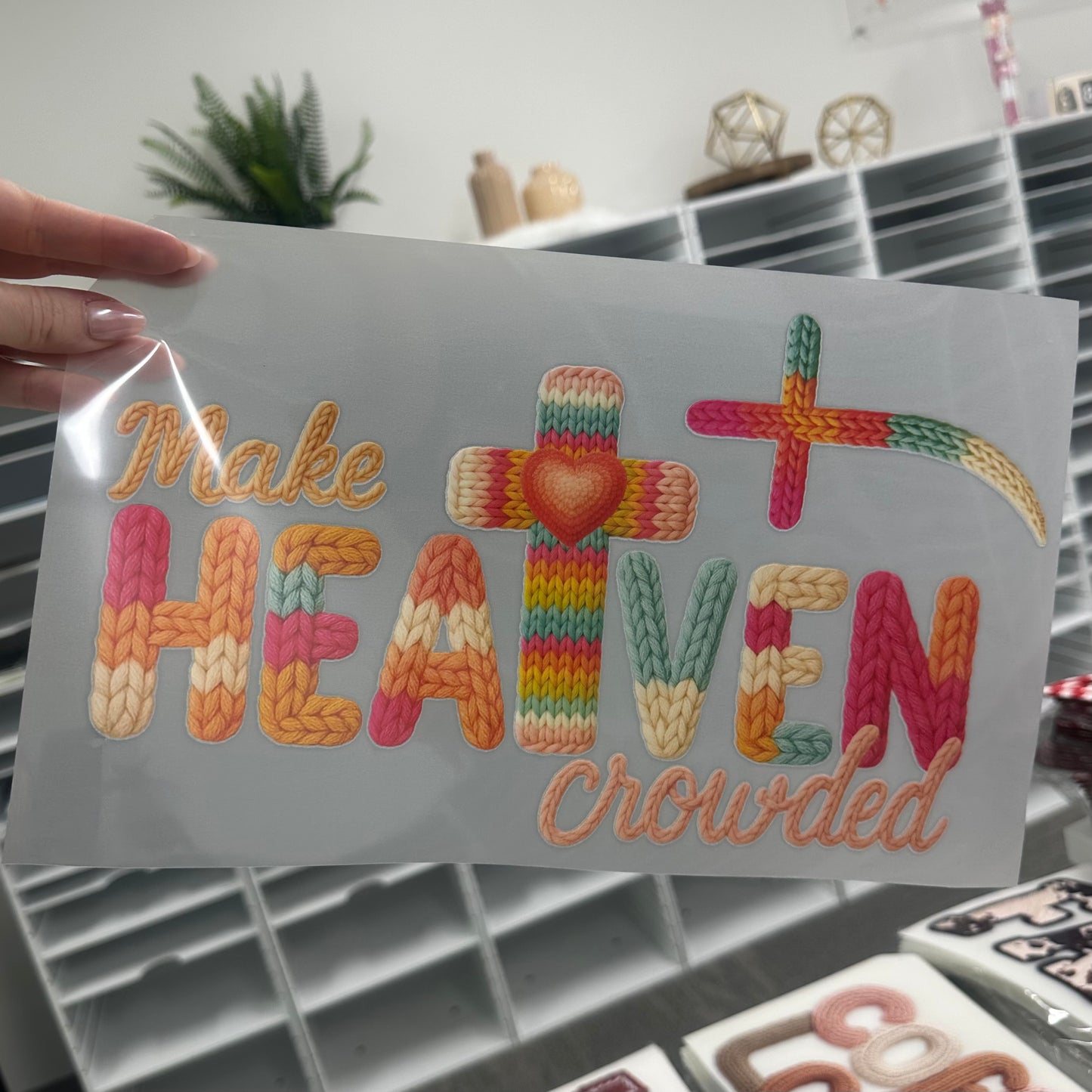 make heaven crowded clear film screen print