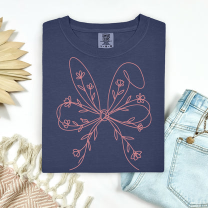 floral bunny ears screen print transfer•