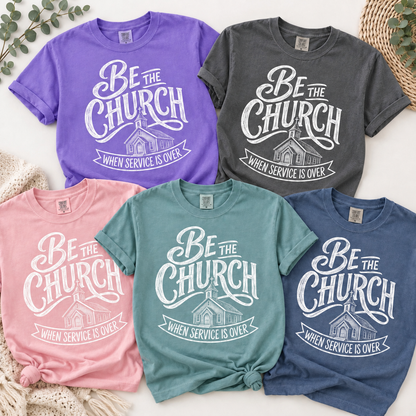 be the church screen print transfer•