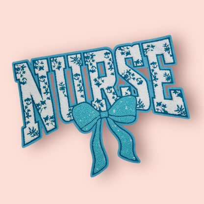 Chenille Patch - Nurse bow