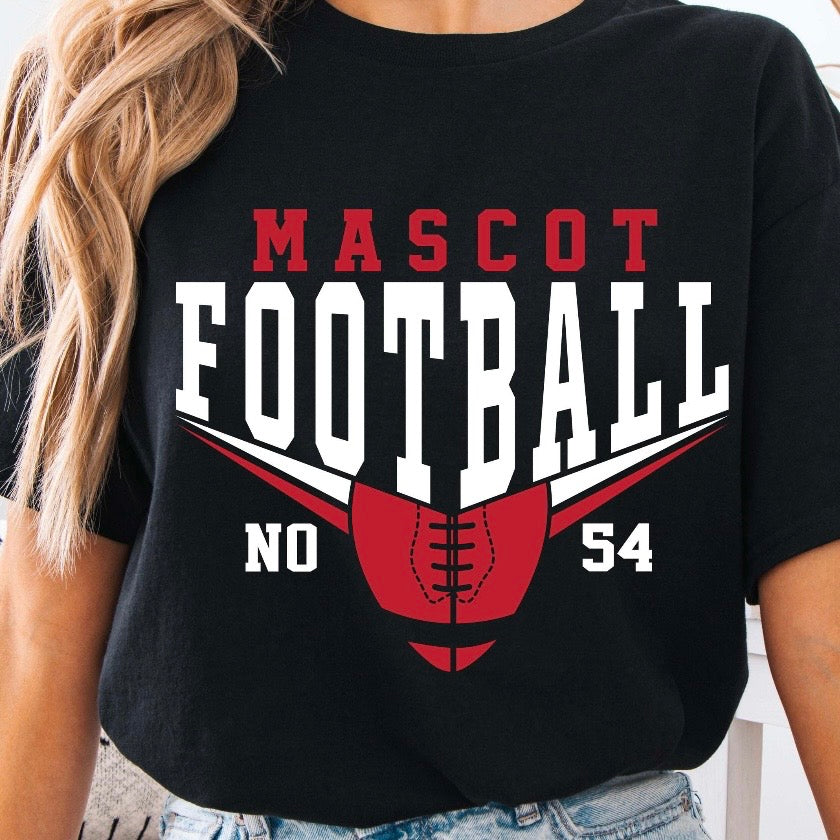 semi-custom FOOTBALL mascot (design set up only)