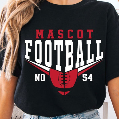 semi-custom FOOTBALL mascot (design set up only)