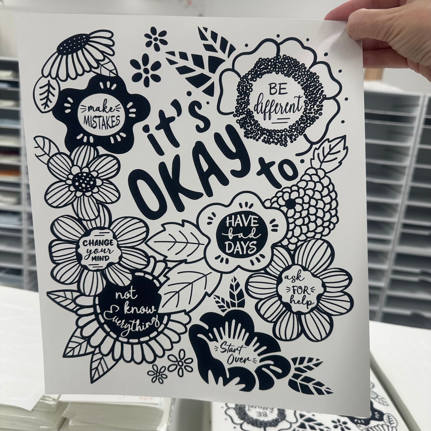 Its okay to have bad days screen print transfer•