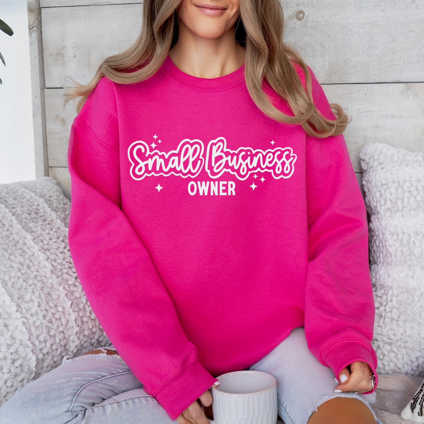 small business owner white ink screen print transfer