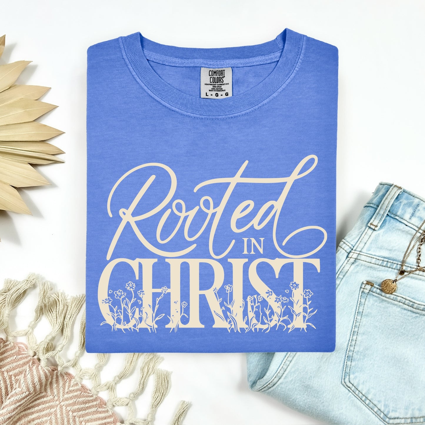 rooted in Christ screen print transfer•