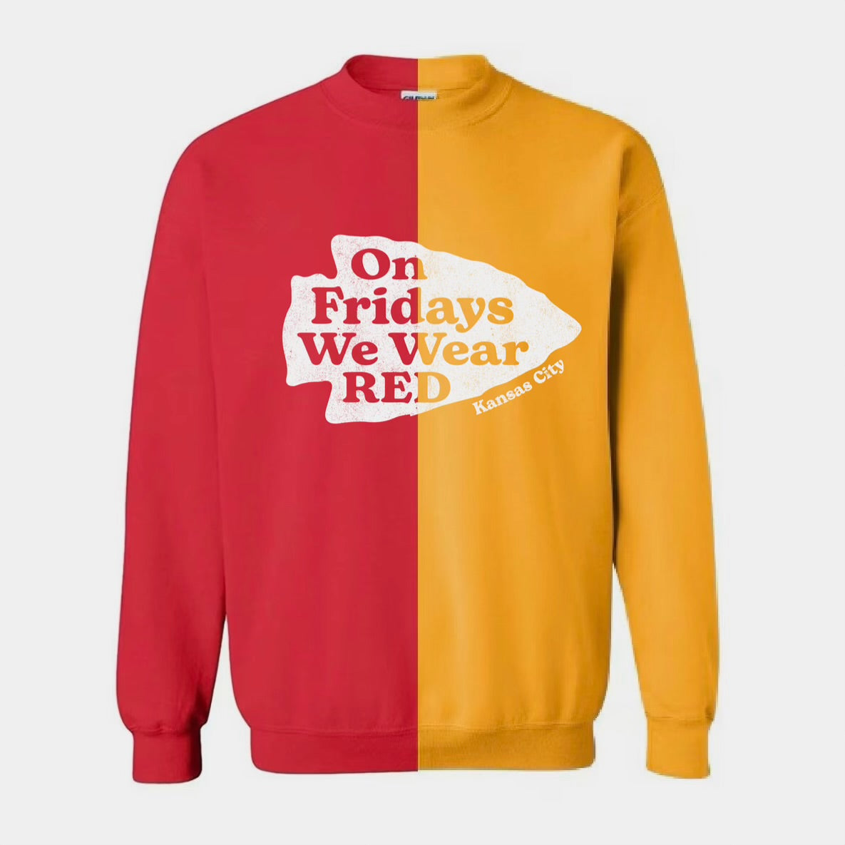 on Fridays we wear Red screen print transfer•