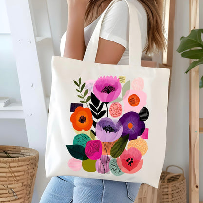 abstract florals clear film screen print