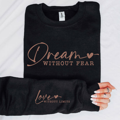 dream without fear metallic rose gold screen print transfer