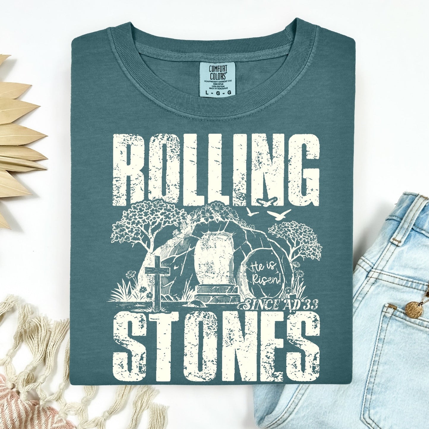 rolling stones screen print transfer •