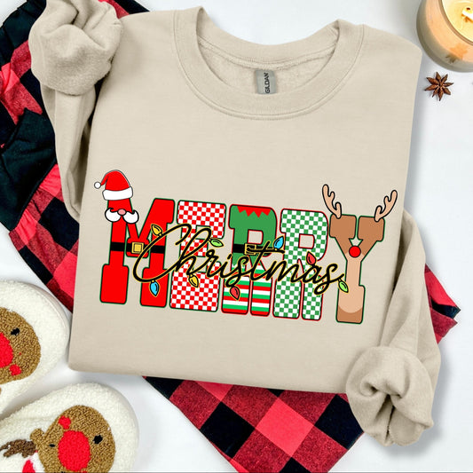 whimsical MERRY clear film transfer