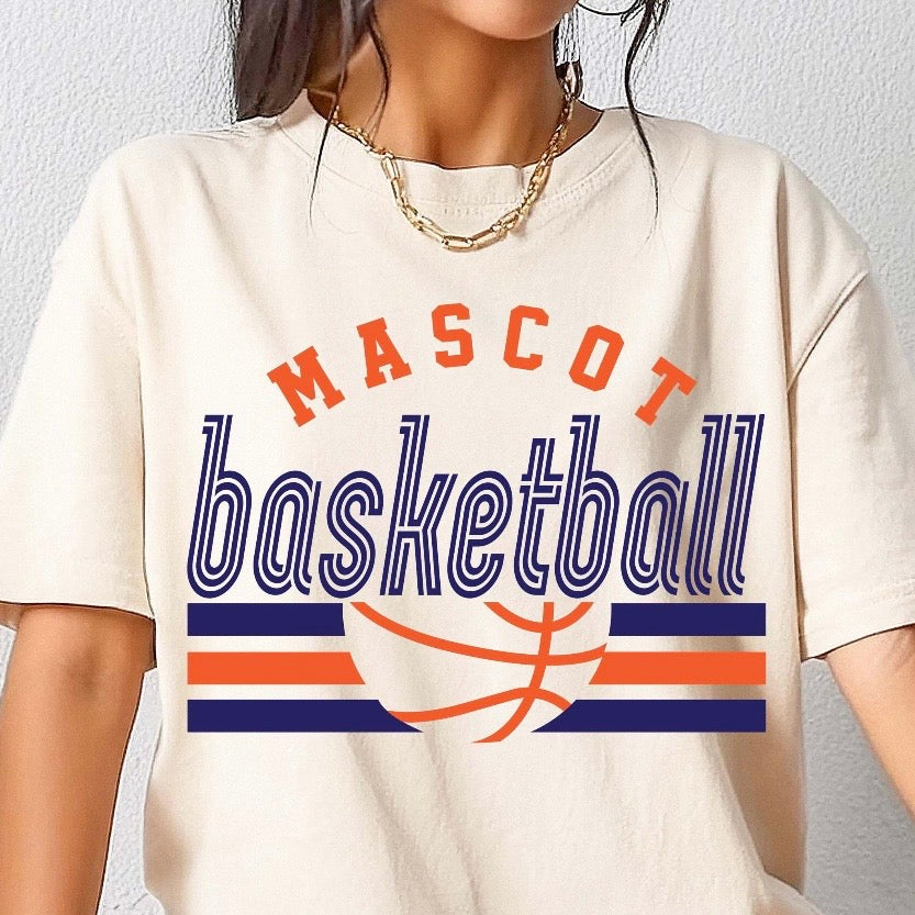 semi-custom BASKETBALL mascot (design set up only)