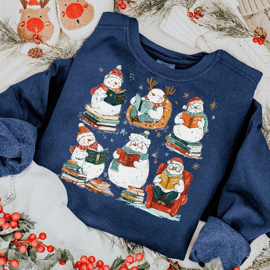 Reading Snowmen clear film screen print