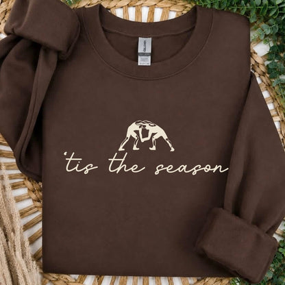 wrestling tis the season screen print transfer