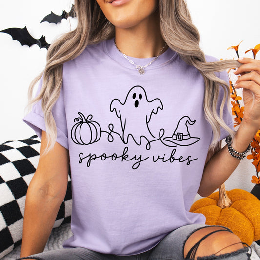spooky vibes screen print transfer