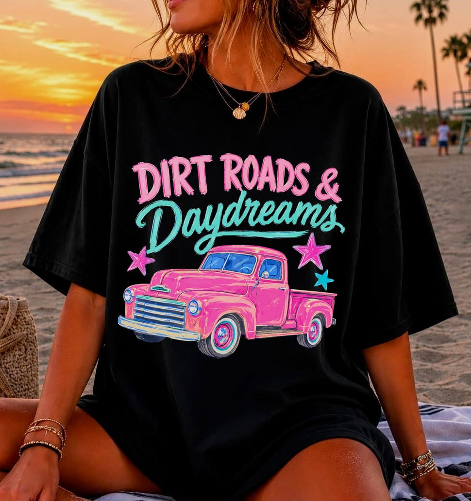 Dirtroads & daydreams clear film screen print