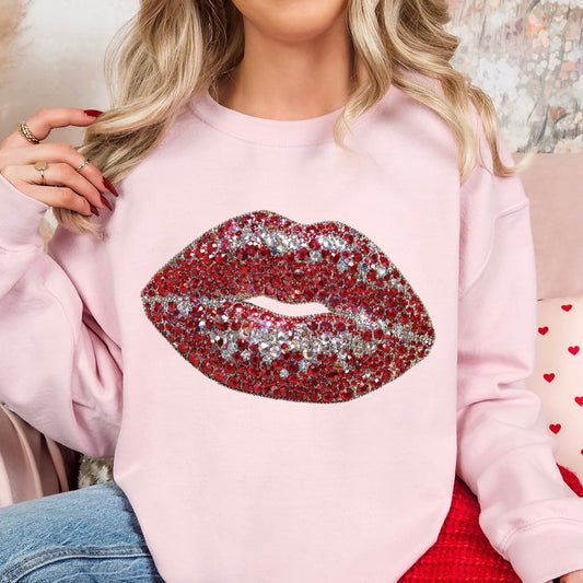 gemstone lips clear film screen print