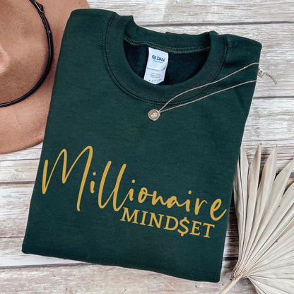 MILLIONAIRE MINDSET METALLIC GOLD screen print transfer