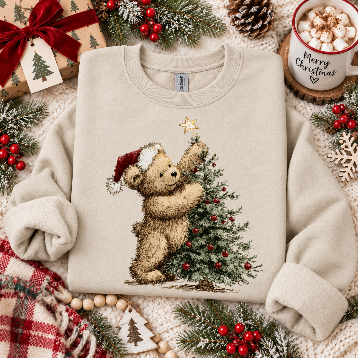 PRE-ORDER teddy bear tree DTF 5-7 biz day tat