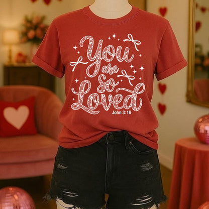 you are so loved screen print transfer