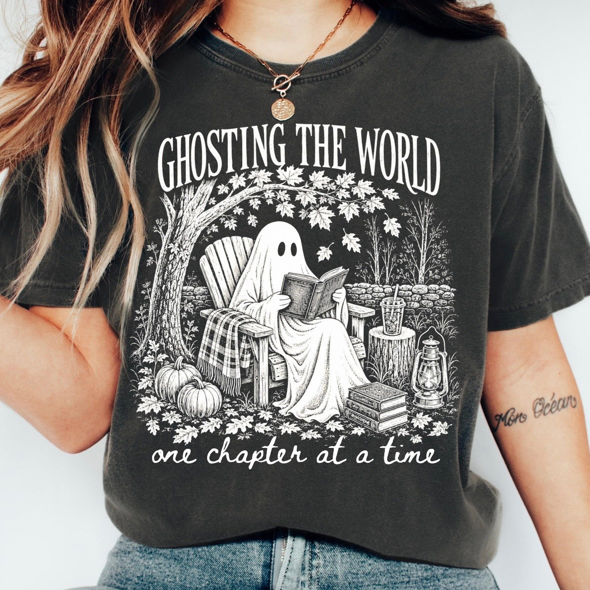ghosting the world one chapter at a time screen print transfer