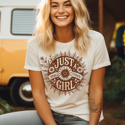 JUST A SMALL TOWN GIRL screen print transfer