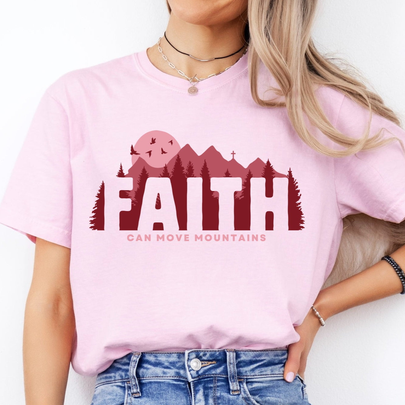 faith can move mountains clear film screen print