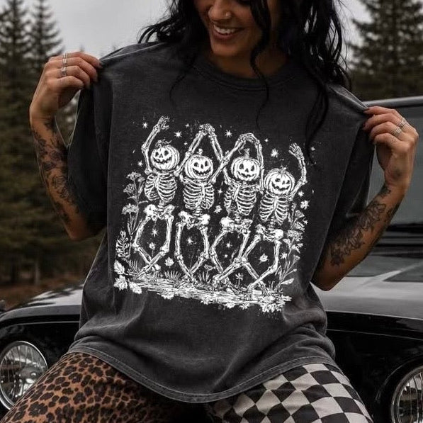 dancing skellies screen print transfer