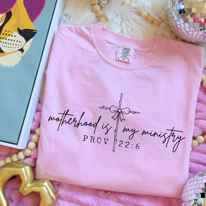 motherhood is my ministry screen print transfer