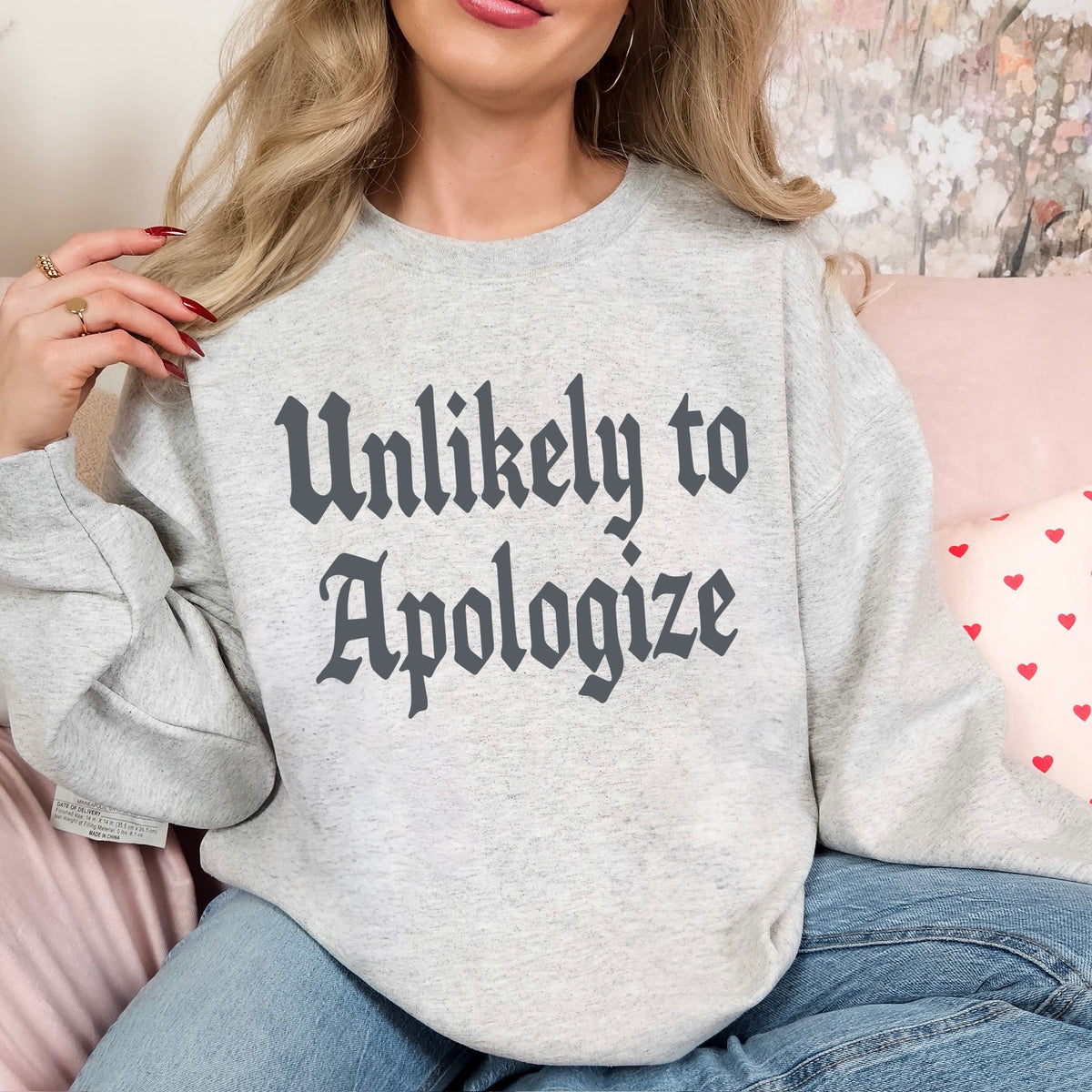 unlikely to apologize screen print transfer