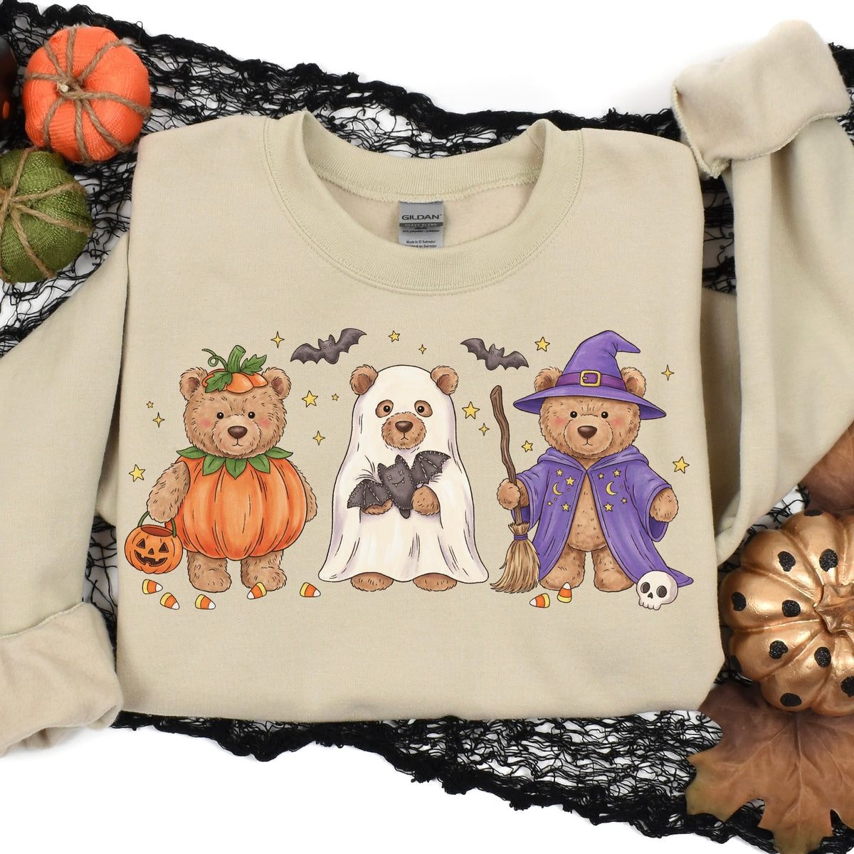 halloween teddy bears clear film transfer