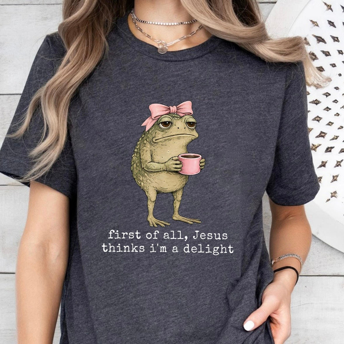 first of all jesus thinks im a delight clear film screen print