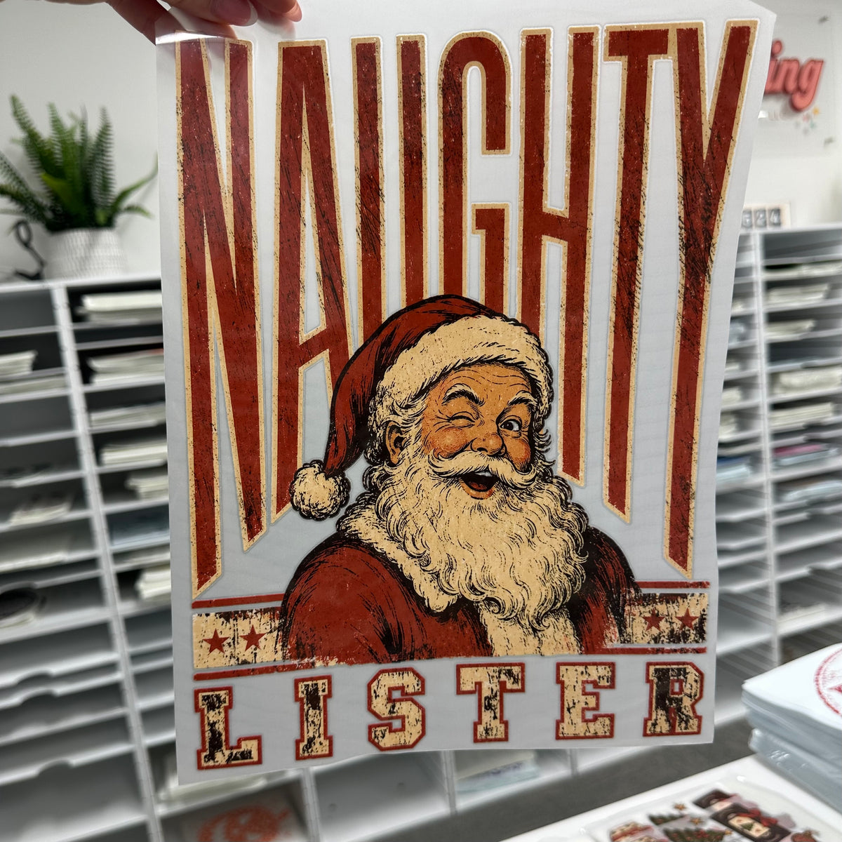 PRE-ORDER naughty lister DTF 5-10 biz day tat