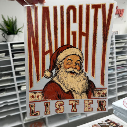 PRE-ORDER naughty lister DTF 5-10 biz day tat