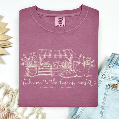 take me to the farmers market screen print transfer•