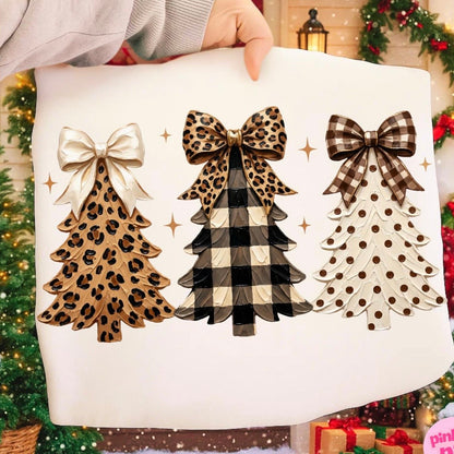 PRE-ORDER neutral christmas trees DTF 5-7 biz day tat