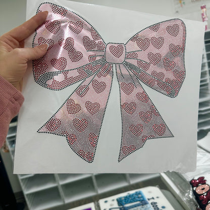 Spangle Transfer - heart bow