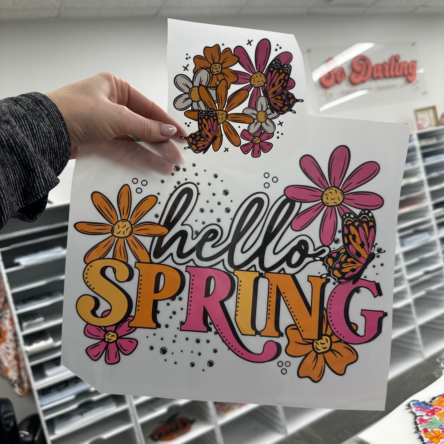 HELLO SPRING FULL & POCKET CLEAR FILM TRANSFER