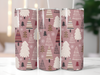sublimation transfer pink vintage christmas trees