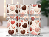 Chocolate hearts sublimation transfer
