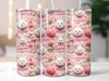 tumbler sublimation transfer - faux embroidery bunny