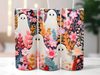 Fluffy ghosts faux embroidery tumbler sublimation transfer