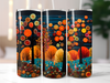 fall trees faux embroidery tumbler sublimation transfer