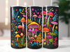 mushroom faux embroidery tumbler sublimation transfer