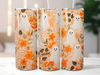 neutral ghosts faux embroidery tumbler sublimation transfer