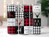 buffalo plaid christmas tumbler sublimation transfer