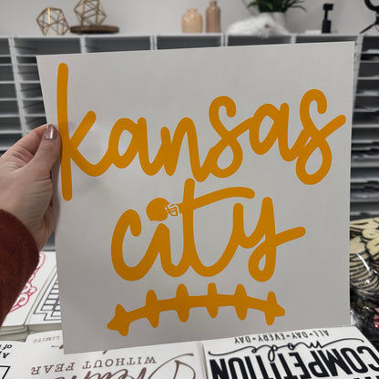 YELLOW GOLD Kansas City screen print transfer