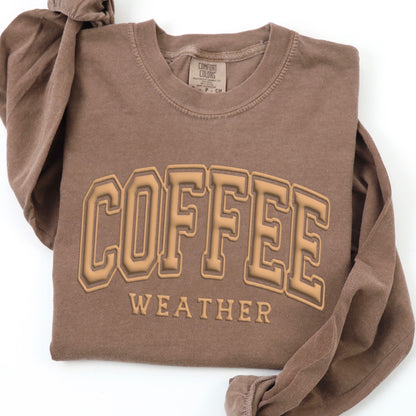 PUFF PRINT coffee weather tan ink